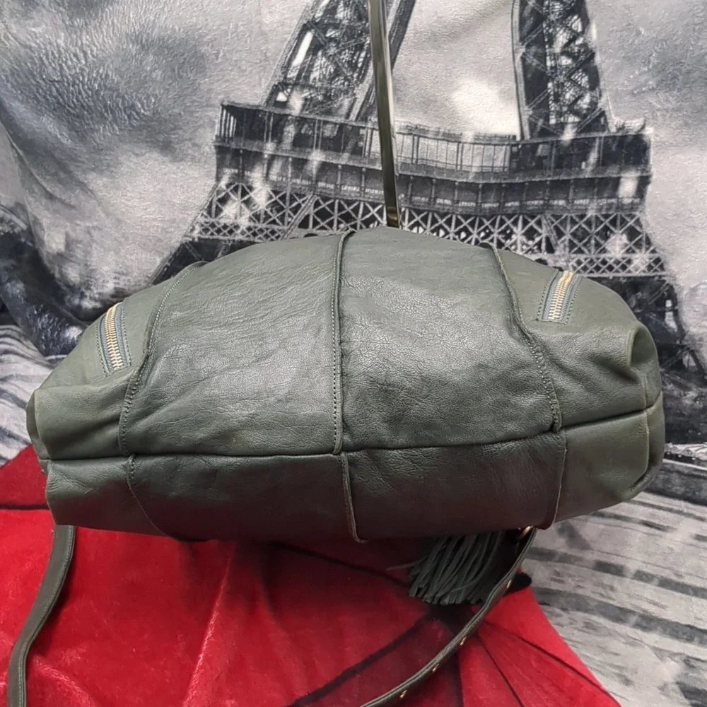 Junior Drake grey leather bag